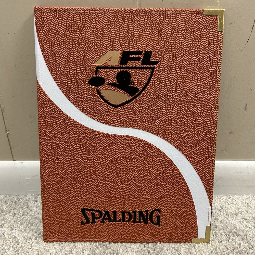 Spalding AFL American Football League Folder Portfolio Notepad Book Textured